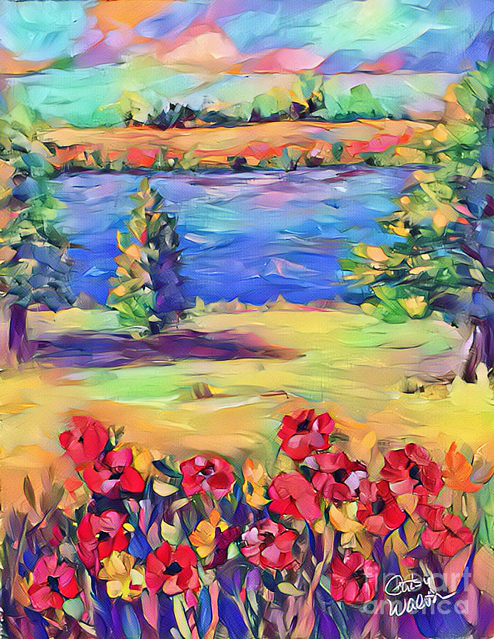 The Hudson Painting by Patsy Walton