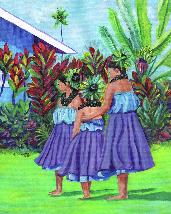 The Hula Dancers Painting by Marionette Taboniar