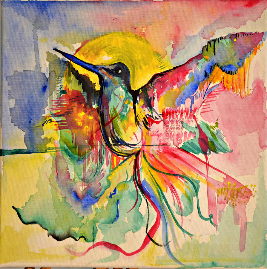The Humming bird Painting by Shreya Sen