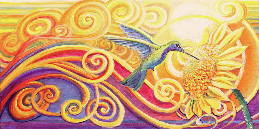 The Hummingbird Painting by David Sockrider