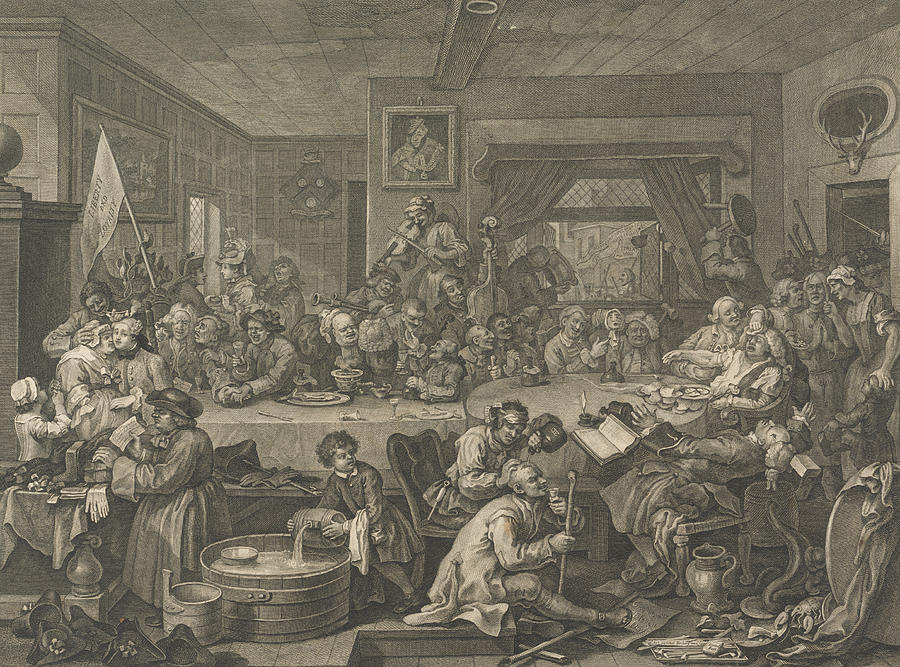 The Humours of an Election Relief by William Hogarth