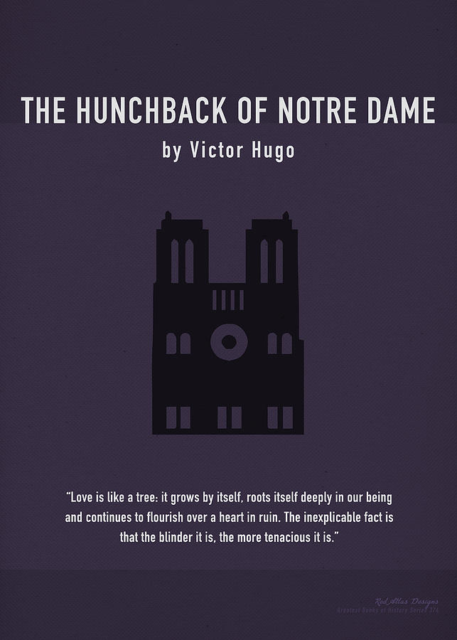 Victor Hugo Mixed Media - The Hunchback of Notre Dame by Victor Hugo Greatest Books Ever Art Print Series 374 by Design Turnpike