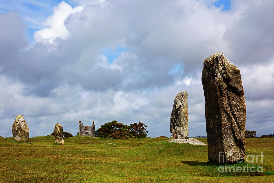 The Hurlers standing stones Bodmin Moor Cornwall Photograph by James Brunker