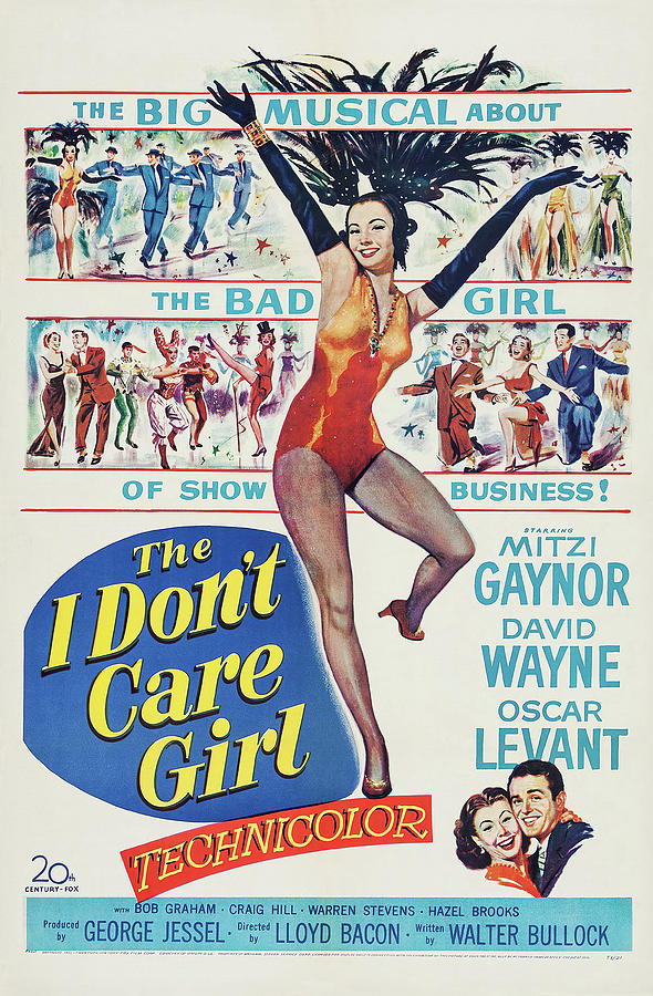 The I Dont Care Girl 2, with Mitzi Gaynor, 1953 Mixed Media by Movie World Posters