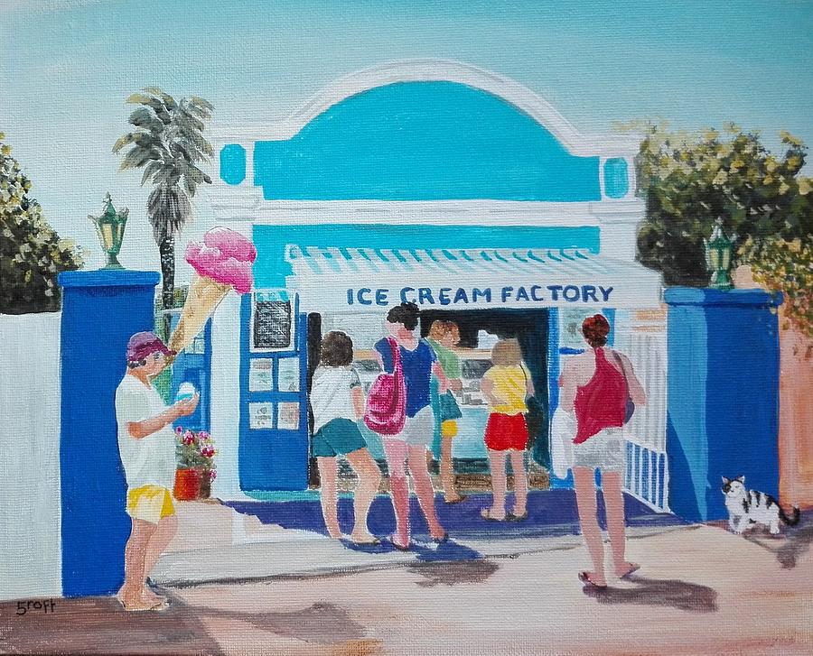 The Ice Cream Factory Painting by Sandie Croft