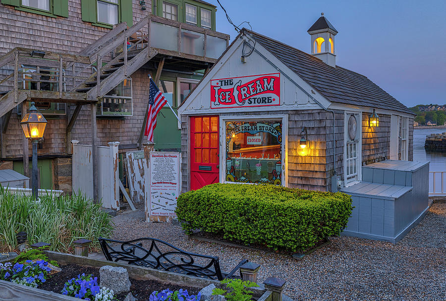 The Ice Cream Store on Bearskin Neck in Rockport MA Photograph by ...