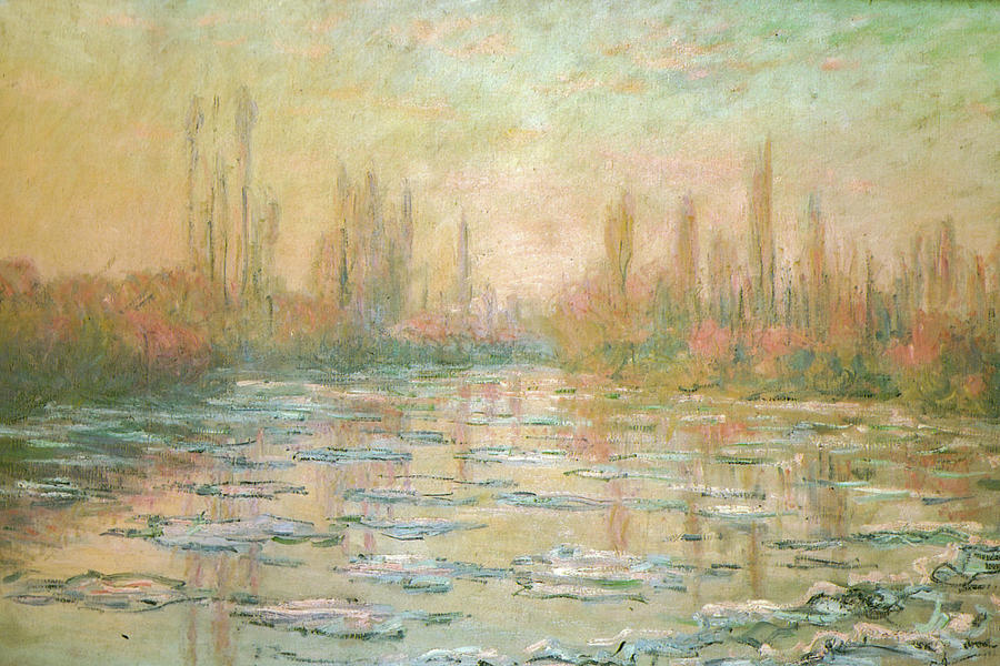 The Ice-floes 1893 Painting by Claude Monet - Pixels