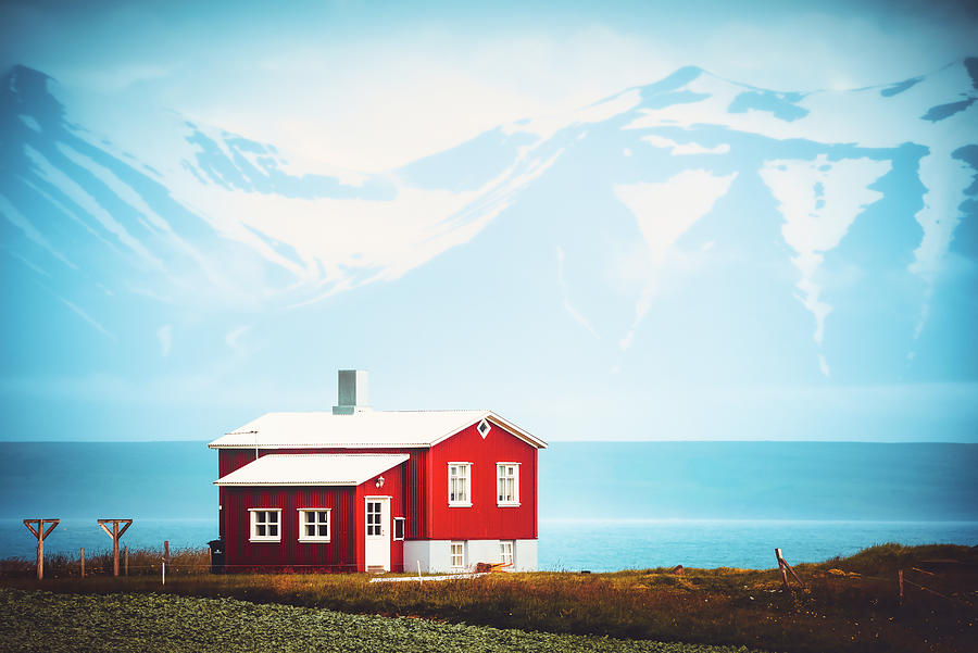 The Icelandic Fjord House Photograph by Philippe Sainte-Laudy