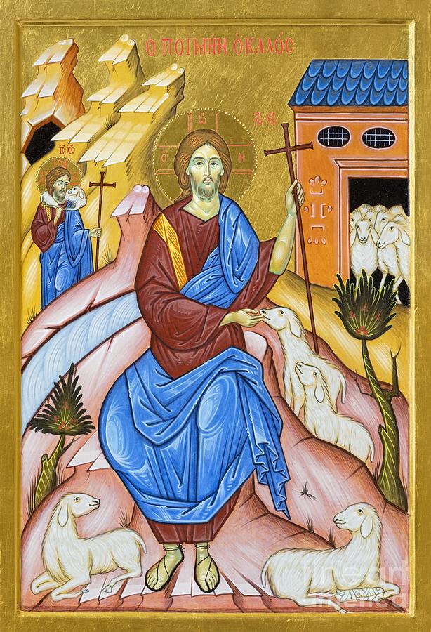 The Icon Of Christ As The Good Shepherd Photograph