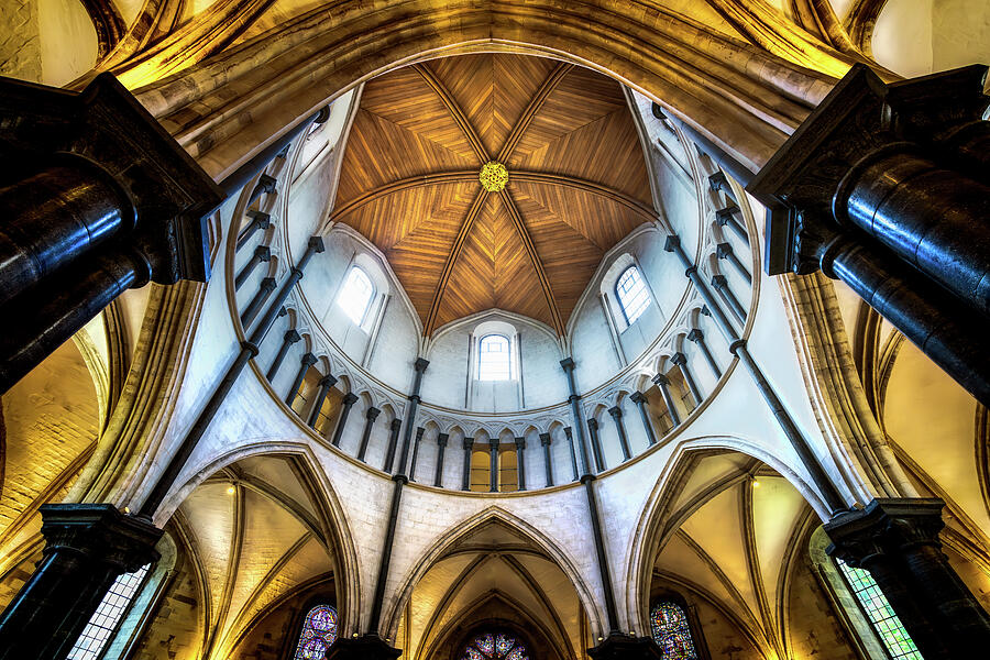 The Iconic Ceiling of Temple Church London Photograph by John Wright The Iconic Ceiling of Temple Church London Photograph by John Wright
