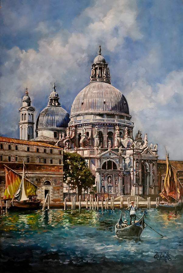 The iconic Della salute of Venice Painting by Raouf Oderuth