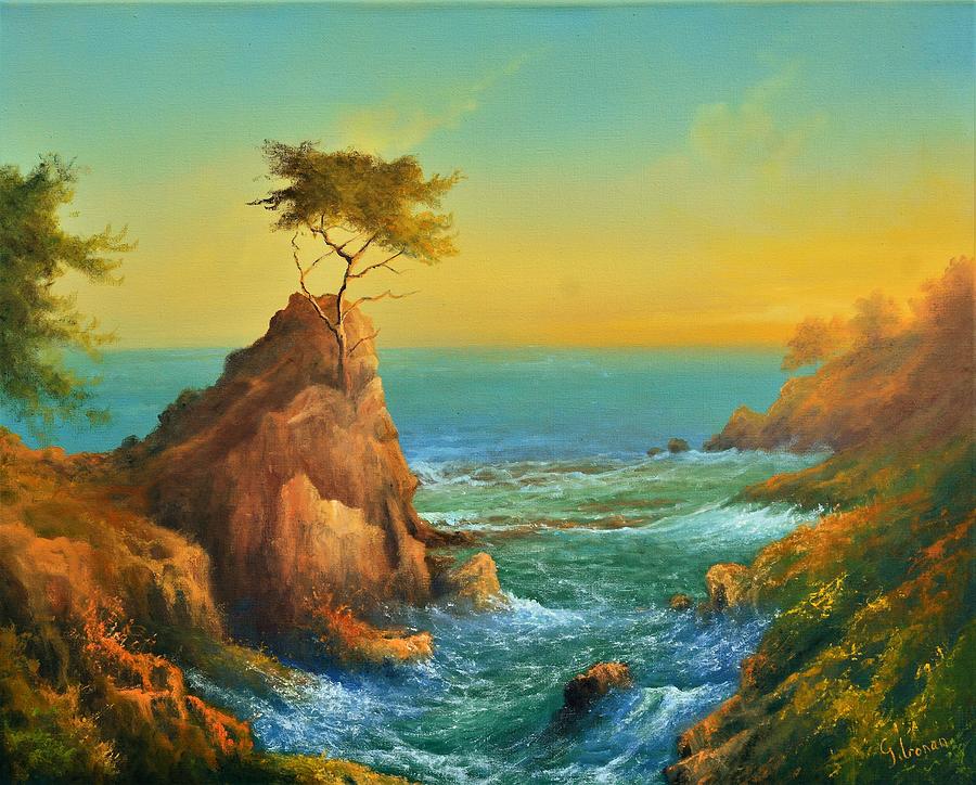 The Iconic Lone Cypress Painting by Ray Gilronan - Fine Art America