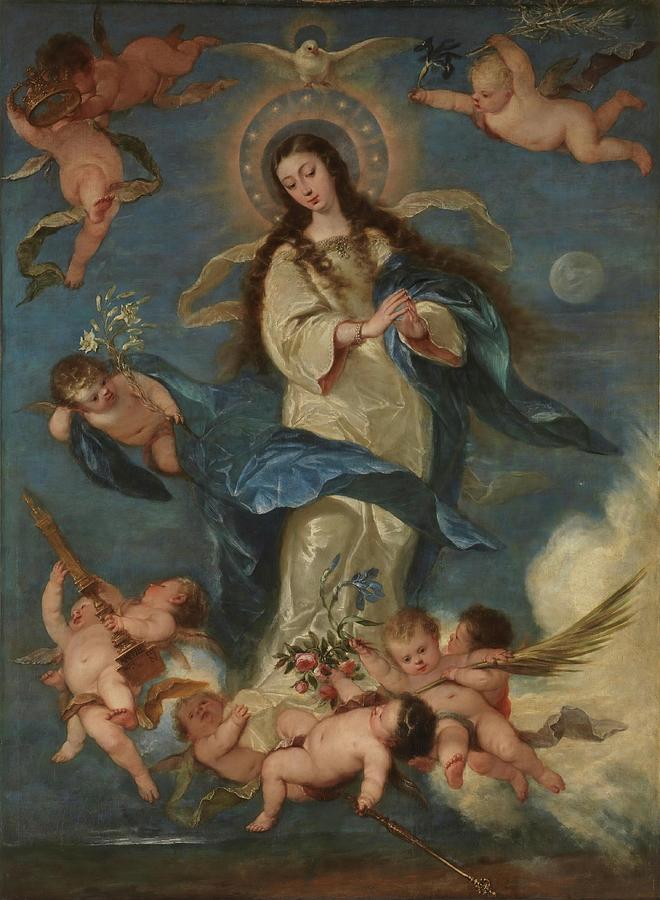 The Immaculate Conception. 1665. Oil on canvas. JOSE ANTOLINEZ -1635-1675-. Painting by Jose Antolinez -1635-1675-