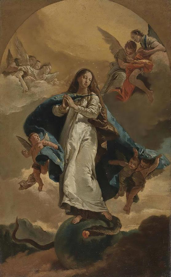 The Immaculate Conception art Drawing by Giovanni Battista Tiepolo Italian