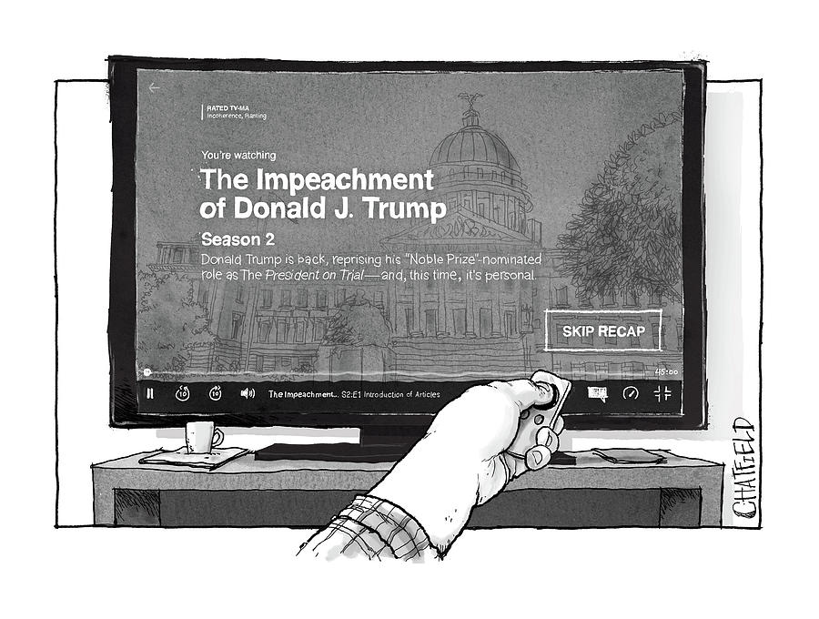 The Impeachment Of Donald J. Trump Drawing by Jason Chatfield