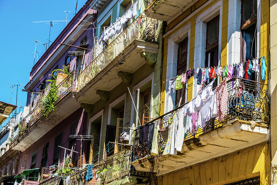 The Importance Of Having A Balcony. Havana. Cuba. Photograph By Lie Yim