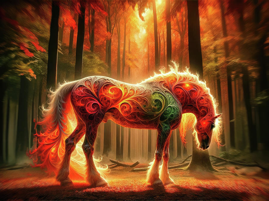 The Incandescent Steed Digital Art by Bill And Linda Tiepelman