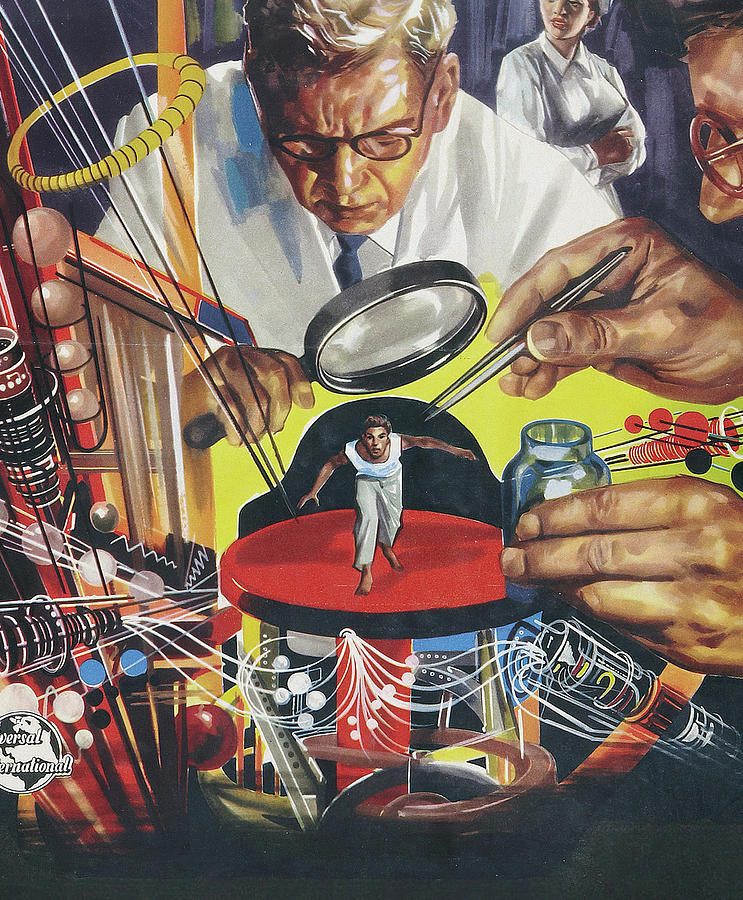 Vintage Painting - The Incredible Shrinking Man, 1957, movie poster painting by Movie World Posters