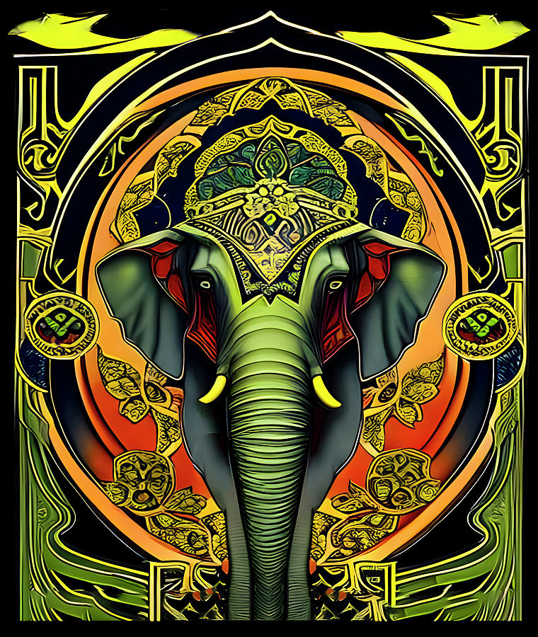 The Indian Elephant  Digital Art by Steve Taylor
