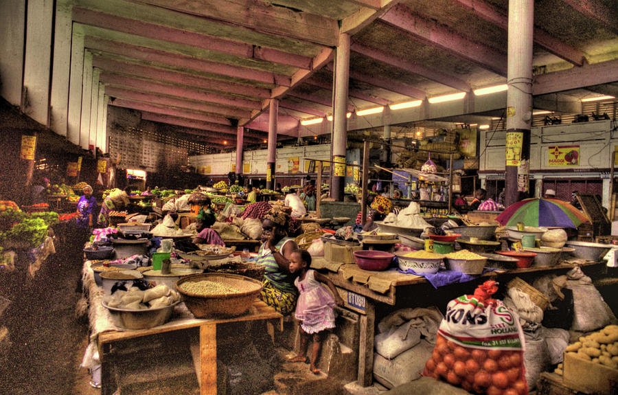 The Indoor Market at Guinea Conakry Photograph by Wayne King