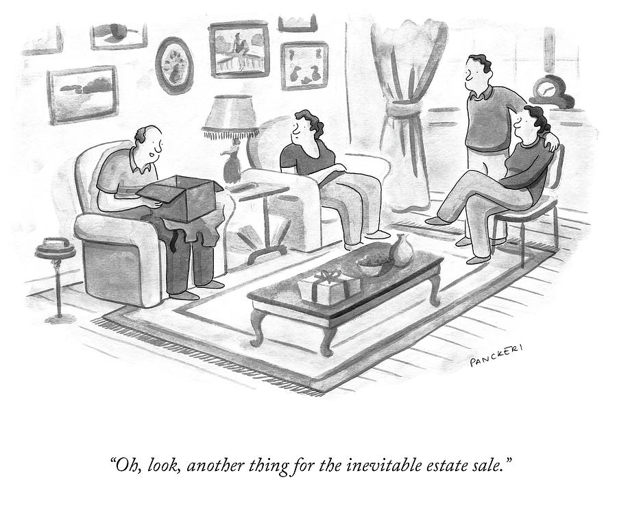 The Inevitable Estate Sale Drawing by Drew Panckeri
