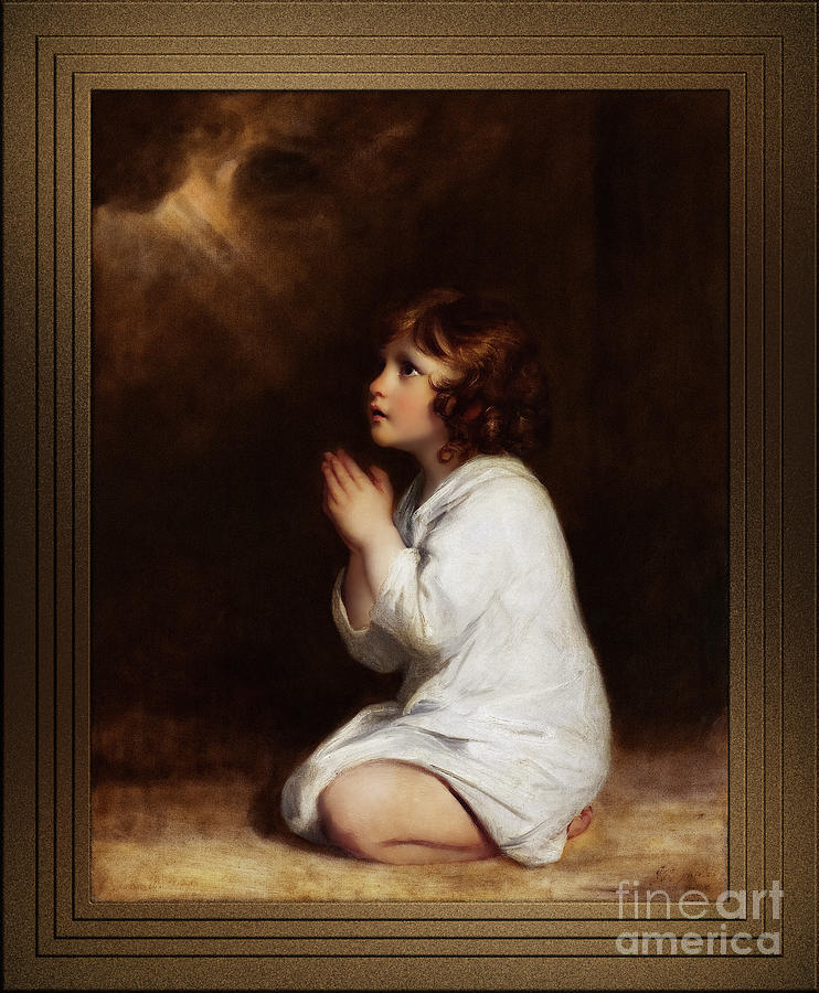 The Infant Samuel by Joshua Reynolds Remastered Xzendor7 Fine Art Classical Reproductions Painting by Xzendor7