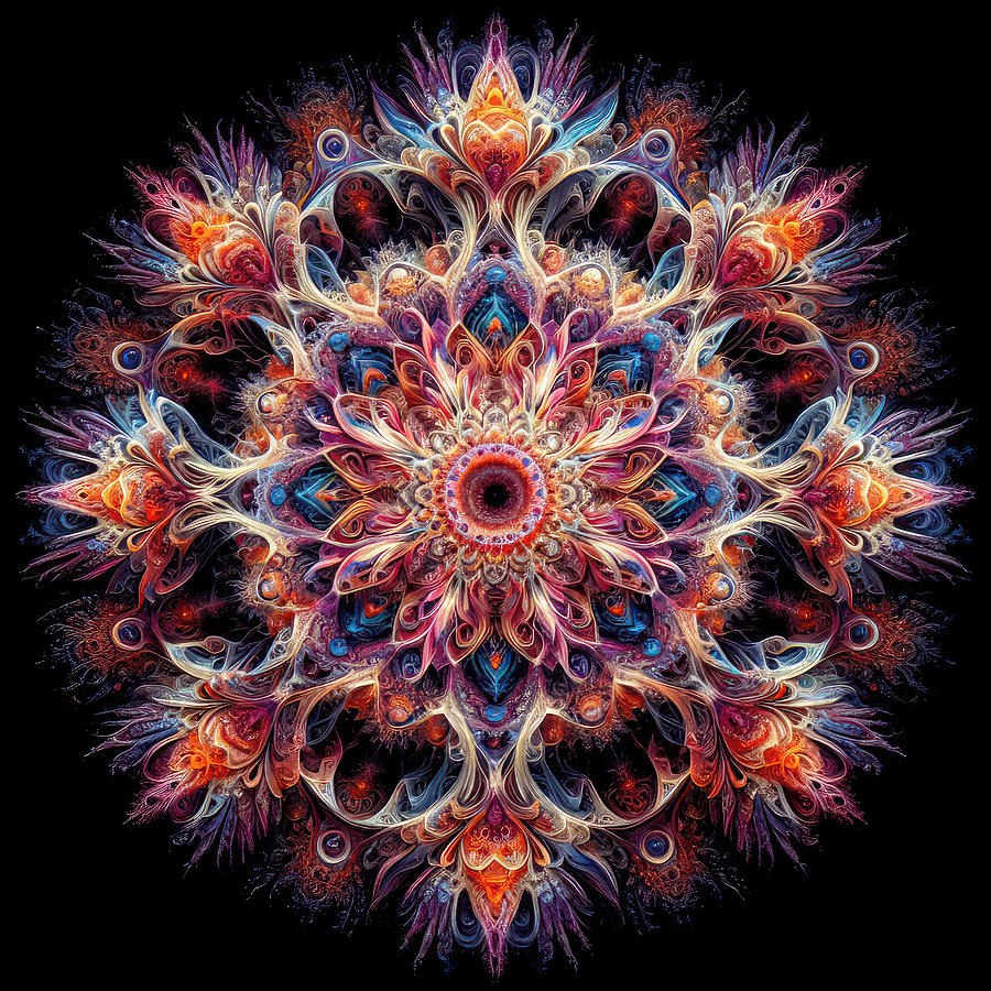 Abstract Digital Art - The Infinite Bloom by Bill and Linda Tiepelman