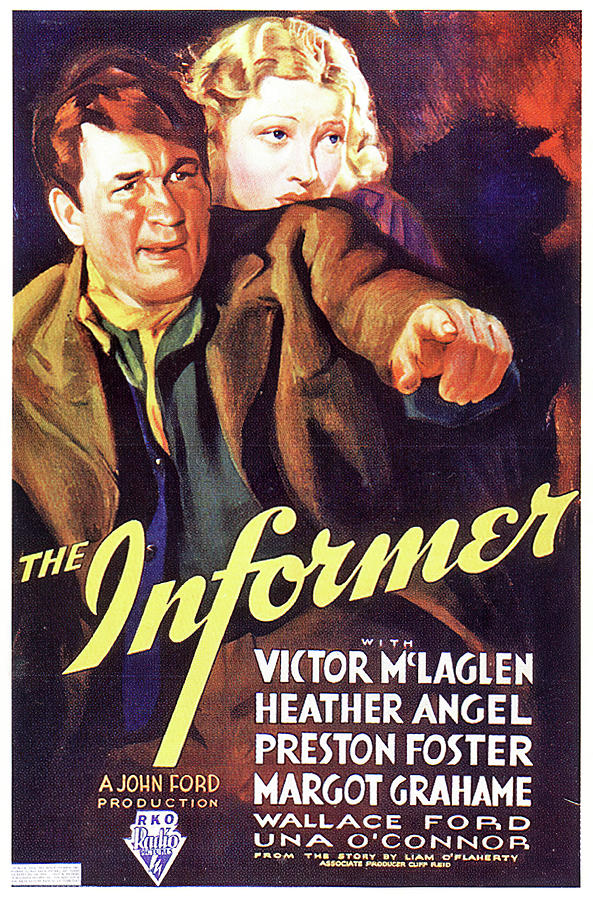 The Informer, 1935 - art by Frederick Madan Mixed Media by Movie World Posters
