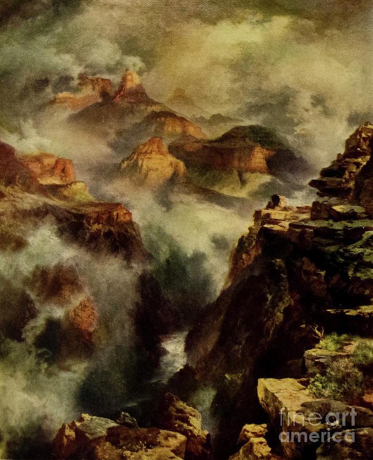 THE INNER GORGE, GRAND CANYON w4 Drawing by Historic Illustrations