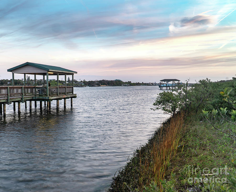 The Intercoastal  Waterway  from Hershel B King Park at Flagler  Digital Art by Timothy OLeary