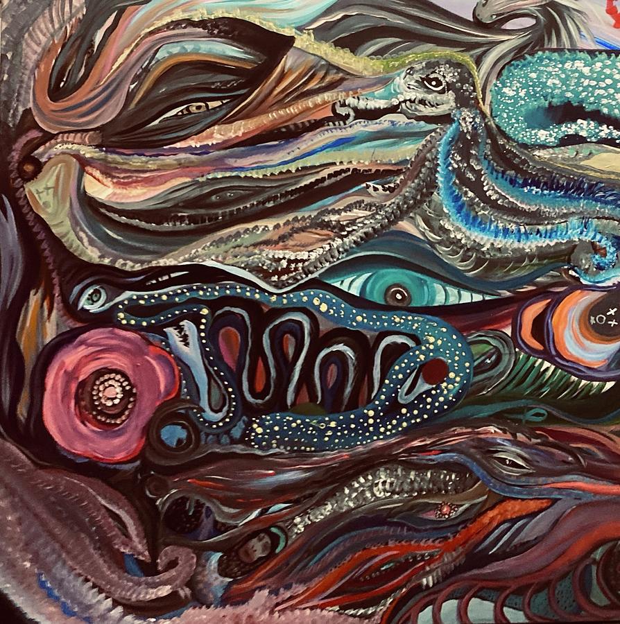 The intergalactic pullback Painting by Travis Pates Fine Art America