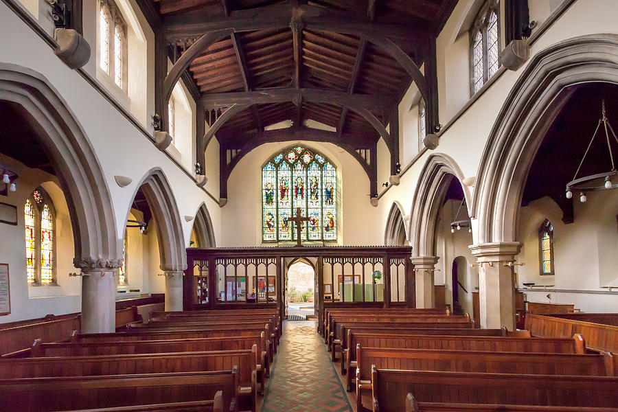 The interior of St Mary Magdalene church Photograph by Martyn Ferry