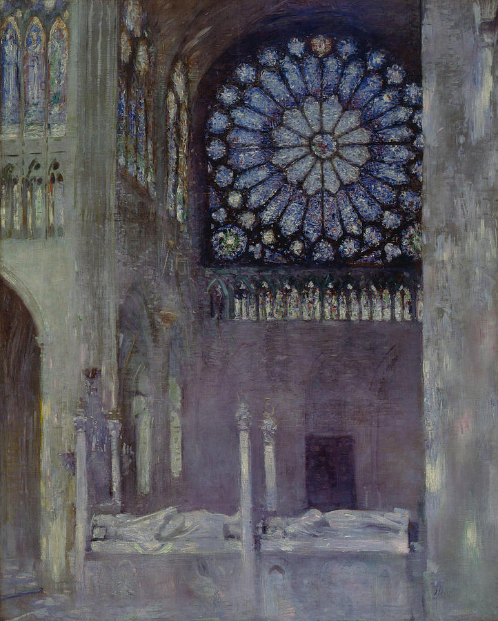 The Interior of the Abbey Church of Saint Denis Painting by Paul C sar ...