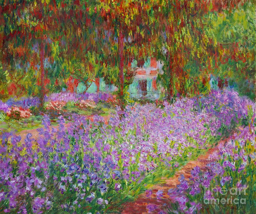 The Iris Garden at Giverny 1 Painting by Claude Monet