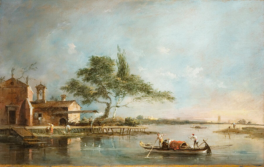 The Isola della Madonnetta on the Lagoon of Venice - Francesco Guardi Digital Art by Samuel HUYNH The Isola della Madonnetta on the Lagoon of Venice - Francesco Guardi Digital Art by Samuel HUYNH
