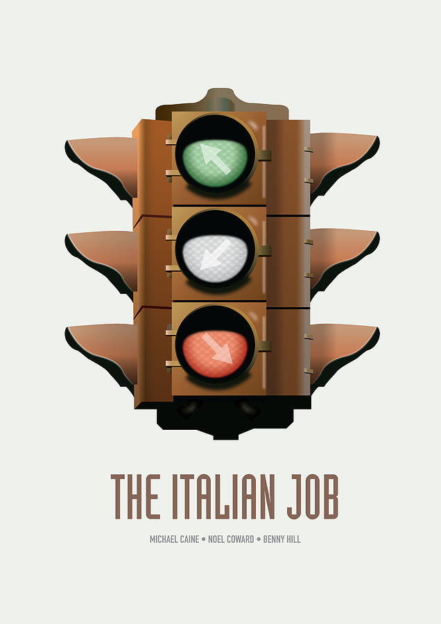 The Italian Job Digital Art - The Italian Job - Alternative Movie Poster by Movie Poster Boy