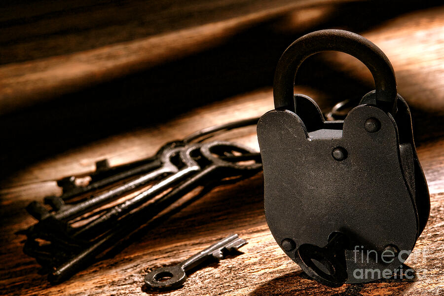 The Jailer Lock - Original Photograph by American West Legend The Jailer Lock - Original Photograph by American West Legend