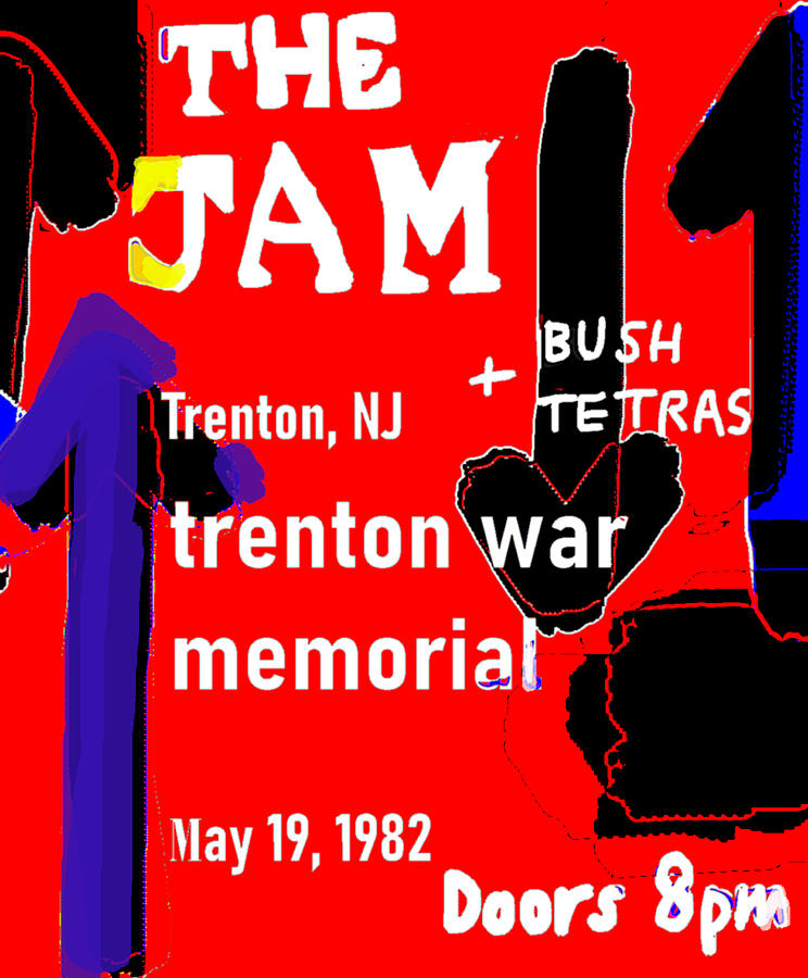 The Jam Gig poster N J 1982 by Enki Art The Jam Gig poster N J 1982 by Enki Art