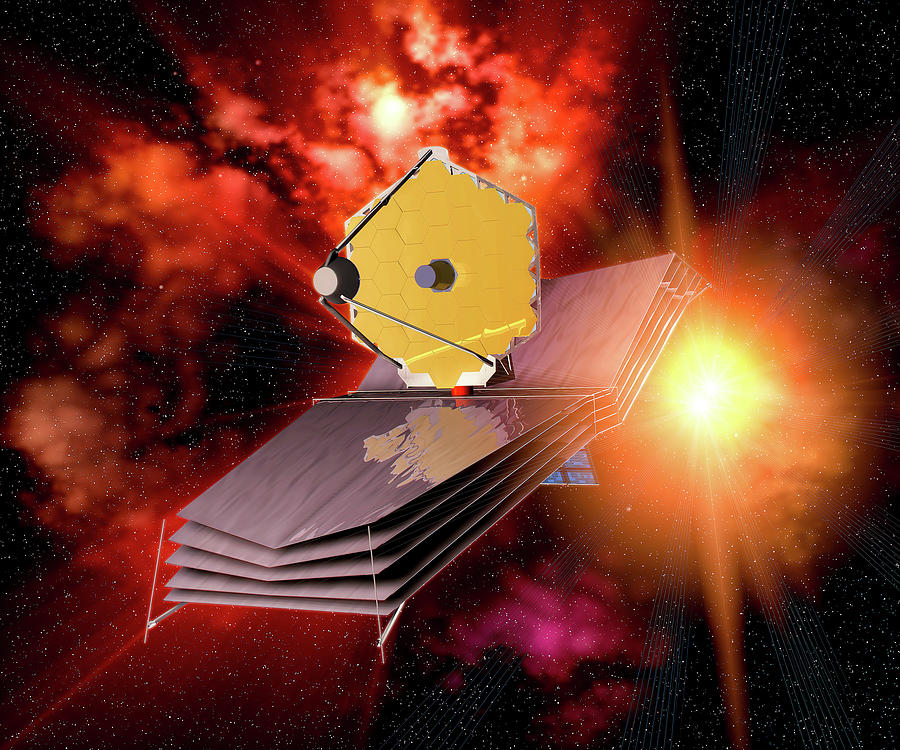 The James Webb Space Telescope - Artists Impression 2 Photograph by Eric Glaser