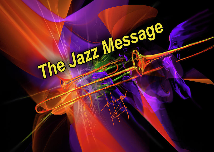 The Jazz Message Painting by DC Langer