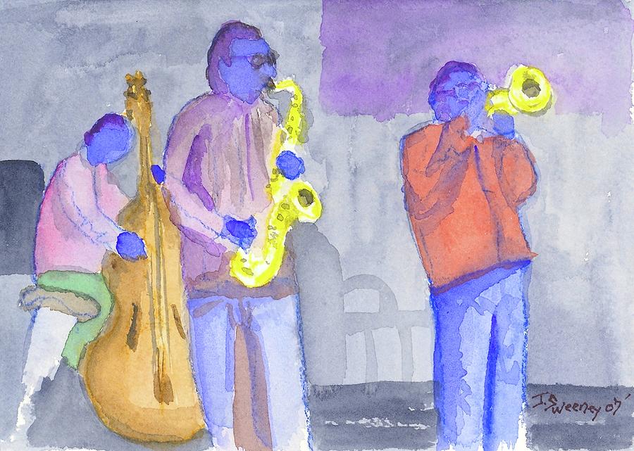 The Jazz Trio Painting by John Sweeney