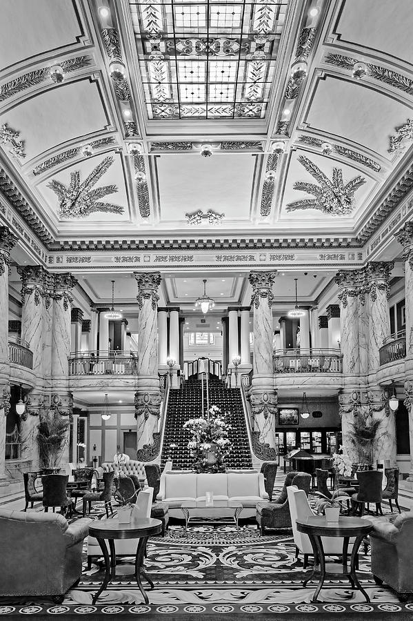The Jefferson Hotel BW Photograph by Susan Candelario
