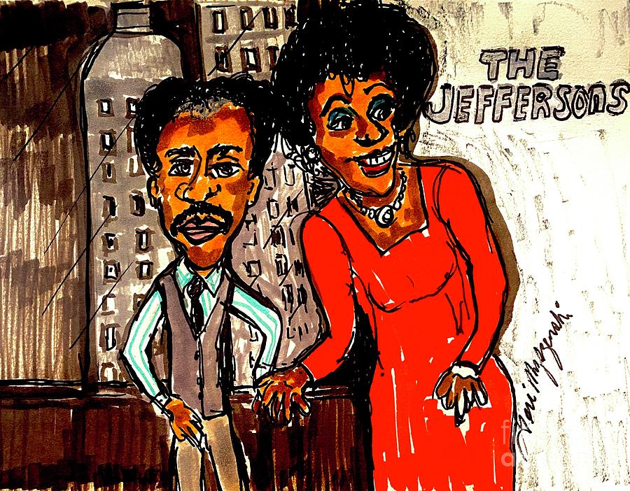 The Jeffersons Geroge And Lousie Mixed Media