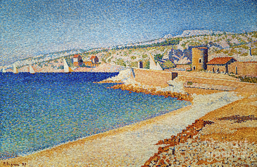 The Jetty at Cassis by Paul Signac 1889 Painting by Paul Signac