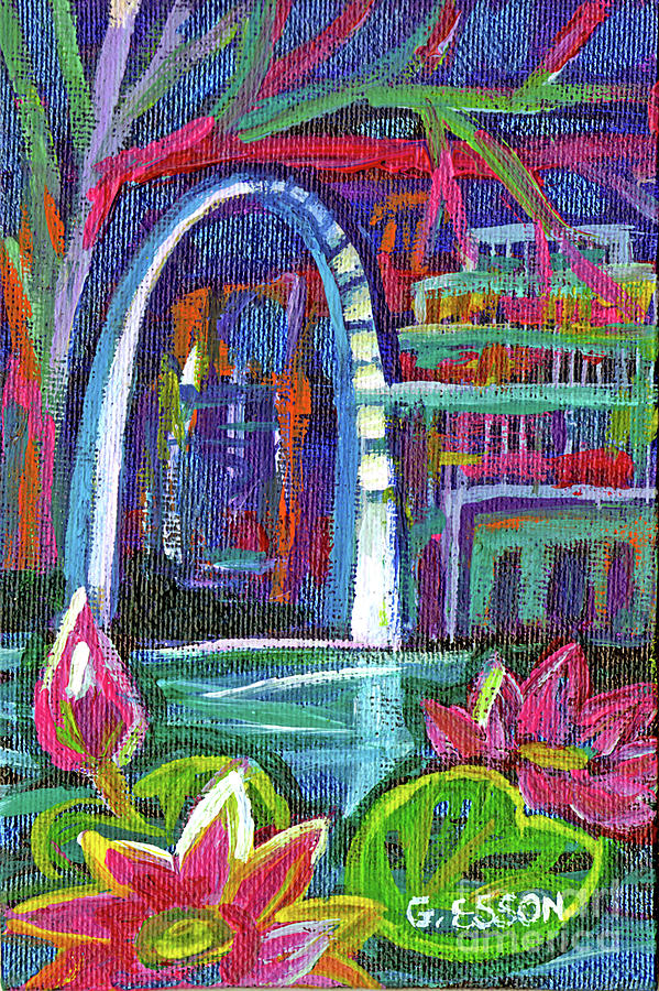 The Jewel Box With St. Louis Arch 2 Painting by Genevieve Esson