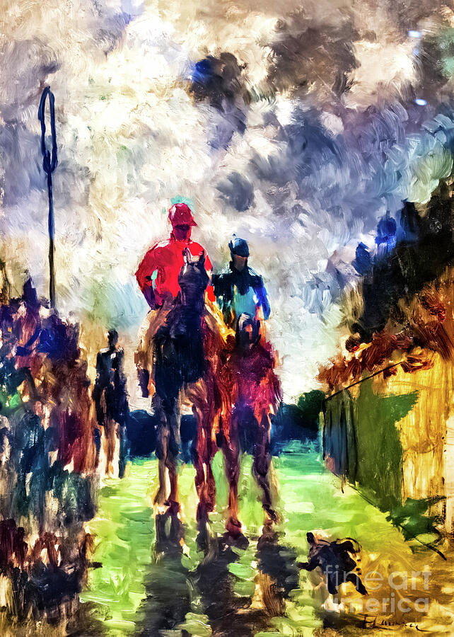 The Jockeys by Henri de Toulouse Lautrec 1882 Painting by Henri de Toulouse Lautrec