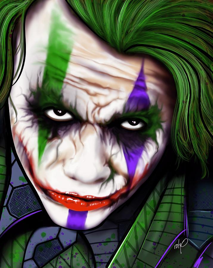 The Joker - Dark Knight Version - Zeeko Tribe Portrait Digital Art by Zeeko  Tribe - Fine Art America