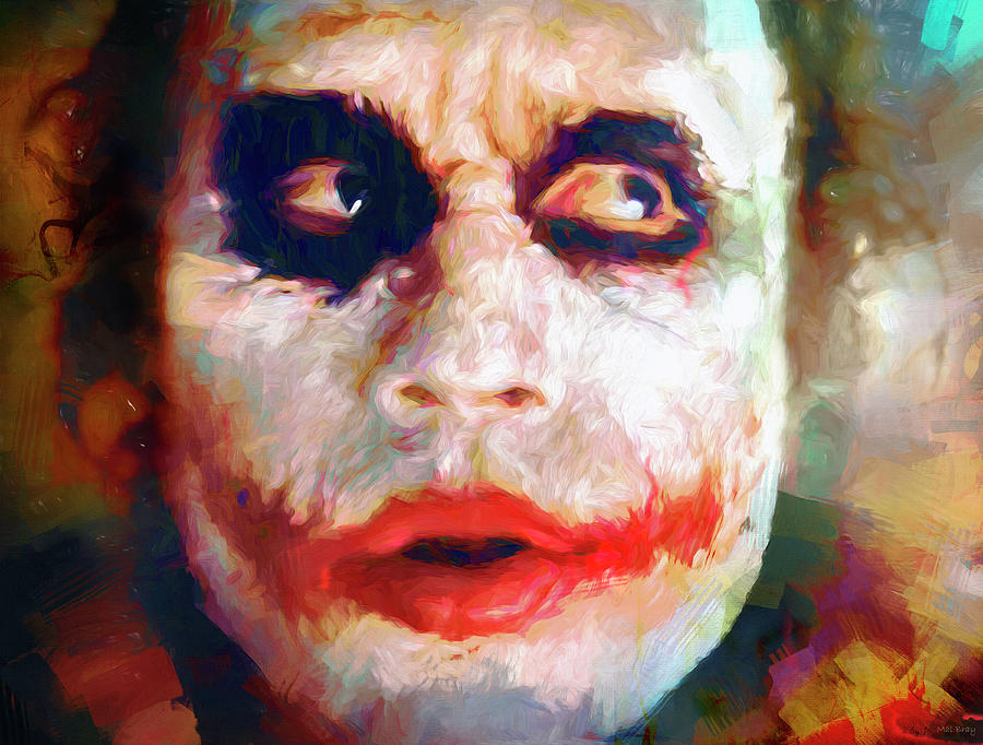The Joker The Dark Knight Mixed Media by Mal Bray