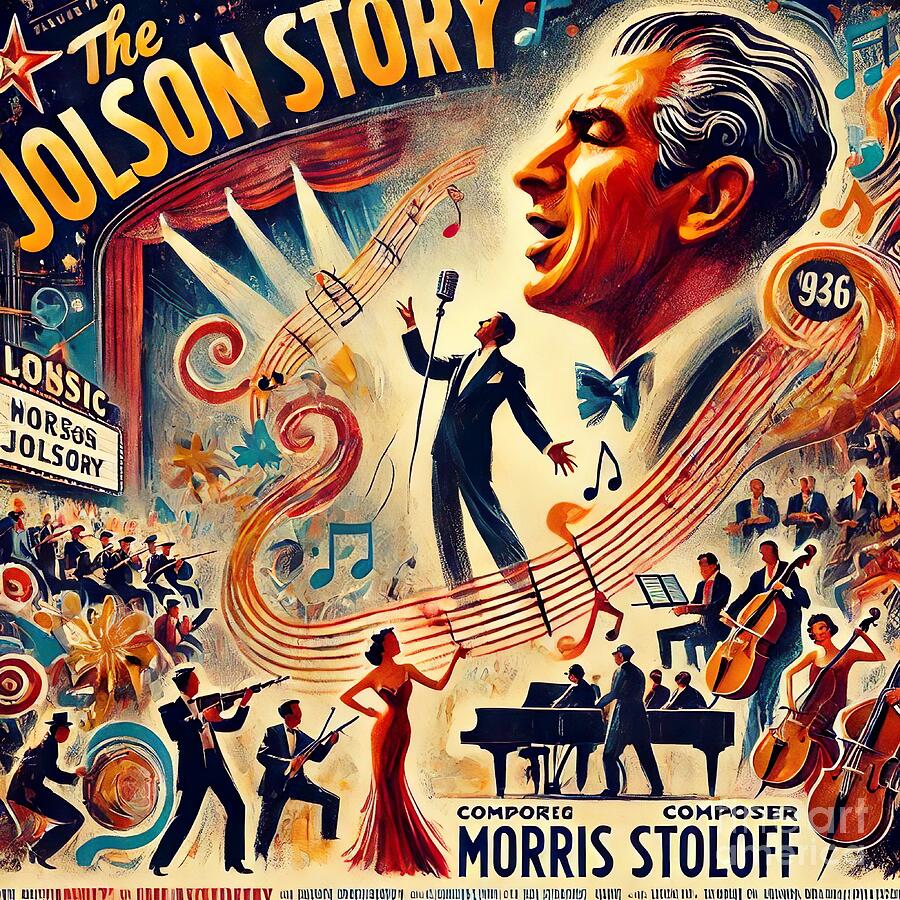 Jazz Digital Art - The Jolson Story composer Morris Stoloff by Retro Movie Posters Jazz Digital Art - The Jolson Story composer Morris Stoloff by Retro Movie Posters