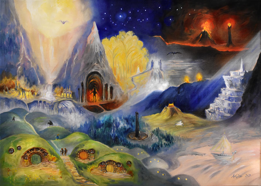 Minas Tirith Painting by Anna Kulisz - Fine Art America